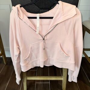 Lululemon Athletica Light Pink Scuba Half-Zip